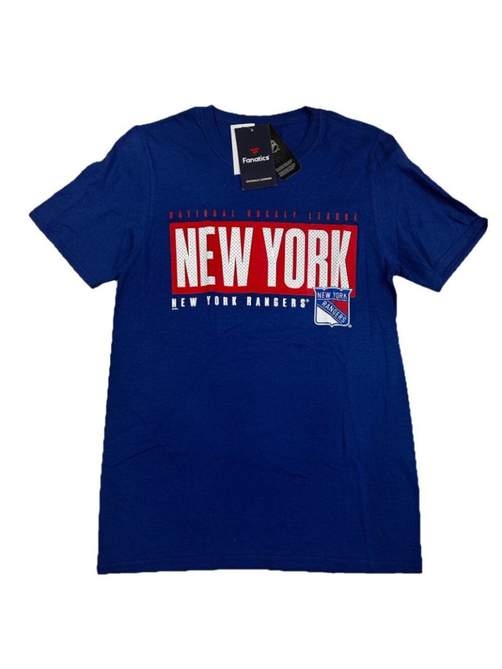 New York Rangers T-Shirt Blue Fanatics NHL Licensed Mens Small - Picture 2 of 6